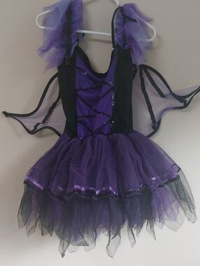 Fun World Girls Purple & Black Halloween Costume Size Small